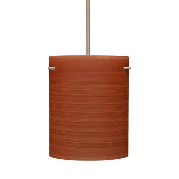 Besa Lighting Tamburo 8 Stem Pendant, Cherry, Satin Nickel Finish, 1x11W LED 1TT-4006CH-LED-SN - main